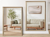70" x 32" Gold Full Length Floor Mirror with PS Frame, Large Wall Mounted or Leaning Body Mirror for W2071P484407