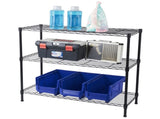 3-Tier Heavy Duty Adjustable Shelving Unit Black 21931293