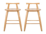 Grove Indoor Rubberwood Barstool, Natural Finished, Set of 2 N775P336231N