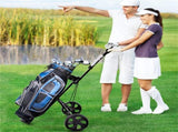 6lbs Lightweight Golf Push Cart - Steel Frame, Foldable Design, 9.5" Ball Bearing Wheels 93263039