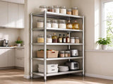Stainless Steel Shelves 48x18.5 Inch, 5-Tier Adjustable Storage Rack, 330lb Per Shelf Capacity, 75132420