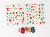 30sheet GlossyBlossom 3D Christmas Nail Stickers Korean Made Holiday Nail Art Decals for Festive 76464400