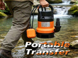 Submersible Pump with Auto Float Switch 0.5HP Motor, High Efficiency Dirty Water Utility Pump 03195931