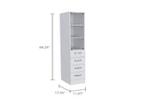 White 3-Drawer 3-Shelf Linen Cabinet B06280383