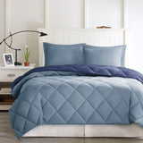 Full/Queen 3M Scotchgard Diamond Quilting Reversible Down Alternative Comforter Set B03595022