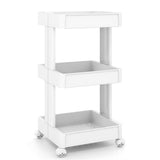 3 -Tier DIY Rolling Storage Cart,15.5" 14.5" 30" with Detachable Ventilated Trays for Kitchen & 75119826