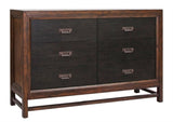Six-Drawer Dresser, No Assembly Required, Two-Tone Finish B108P163823