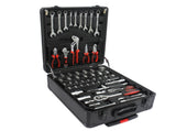 Black Hand Tool Box with 4 Layers of Toolset and Wheels 46037616