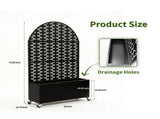 Arched Decorative Privacy Screen with Planter Box, 70.87" Tall Metal Freestanding Fence Planter, 08959365
