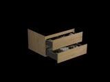 Alice24-106, Wall mount cabinet without basin, Natural oak color, with two drawers, Pre-assembled W1865P147101