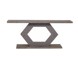 U_Style Modern Entryway Table with Innovative Hollow Hexagon Leg Structure and Premium Fir Veneer N711P241272A