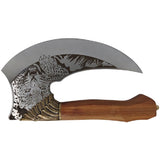 9-inch Pizza Cutter Axe with Leather Cover Viking Style Butcher Cleaver Knife,Mincing Meat Vegetable 39879822