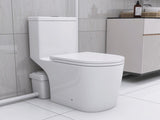 Upflush Toilet For Basement, 600W Macerating Toilet System With Powerful Dual Flush, Elongated 17.25 W2826P192011