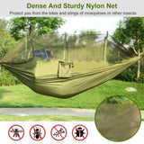 ZNTS Camping Hammock, Portable Double Hammock with Net,600lbs Load 2 Persons Hammock w/Mosquito Net 23289829