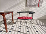 Folding Chair with Modern Design,Chrome Frame with Wood back,Upholstered for Dining Living Room W2105P250642