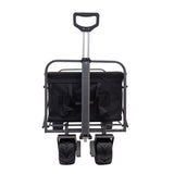 ZNTS Outdoor Garden Park Utility kids wagon portable beach trolley cart camping foldable with big wheels W321P206632