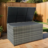 ZNTS Outdoor Storage Box, 200 Gallon Wicker Patio Deck Boxes with Lid, Outdoor Cushion Storage for Kids W329P175893