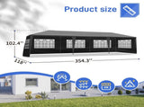 10'x30' Outdoor Party Tent with 8 Removable Sidewalls, Waterproof Canopy Patio 43405824