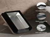 black L15 Stainless steel cat litter box, made of thickened material to prevent scratching and 96145720