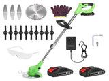21V 300W Cordless Grass Trimmer Rechargeable Lawn Mower 18000M/Min Weed Cutter with Saw Blade 2 16783490