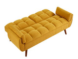New Design Linen Sofa Furniture Adjustable Backrest Easily Assembled Recliners-yellow 43375163