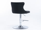 Furniture,Swivel Velvet Barstools Adjusatble Seat Height from 25-33 Inch, Modern Upholstered Chrome 79004404