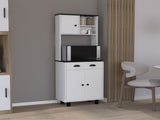 DEPOT E-SHOP Waco 67" H Kitchen Pantry with Two Cabinets, Two Open Shelves, and One B097P167430
