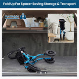 Outdoor Rolling Rollator Walker 9.5" All-Terrain Wheels, 6-Level Adjustable , Foldable, 42525850