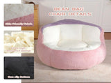 Oversized Bean Bag Chairs,Multicolor Faux Fur Couch Filled with Shredded Sponge,Large Lounger Sofa 71010083