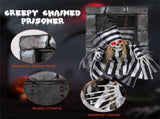 18" Animated Halloween Chained Prisoner Decor - Sound-Activated , 08107365