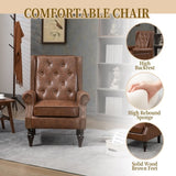 COOLMORE Wood Frame Armchair, Modern Accent Chair Lounge Chair with Sturdy Wood Legs for Living Room W395109980