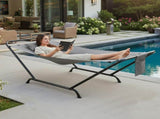 Freestanding Hammock with Stand, 600LBS Heavy Duty Outdoor Hammock Bed with Soft Pillow & Storage 52882641