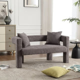 COOLMORE Modern Chenille Loveseat Sofa , Comfy Upholstered 2-Seater Sofa, Small Loveseat Accent W395P224842