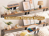 2 Pack 39.4" Narrow Console Sofa Table with Power Outlets and USB Ports, Long 27547211