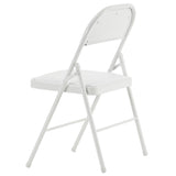 4pcs Elegant Foldable Iron & PVC Chairs for Convention & Exhibition White 68564709