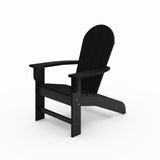 Black Adirondack Chair Premium HDPE Poly Lumber for Pool, Patio, and Garden Elegance B195P198778
