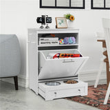 White pet feeding station, pet cabinet 38203390
