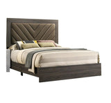 Contemporary 1pc California King Size Bed Bedroom Furniture Upholstered Headboard Rubberwood 1pc B011P236805