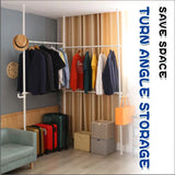 Double Clothing Rack, Adjustable Racks for Hanging Clothes, 2 Tier Clothes Heavy Duty Garment White 24070667