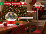 5 Ft Christmas Streetlamp Decor 360&deg Rotating Santa/Snowman/Tree, 15 Colorful LEDs, 8 Tunes, 2 87076378