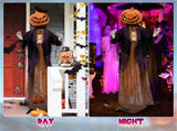5.6 Feet Halloween Decoration Animated Standing Pumpkin Scarecrow 68708427