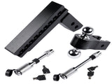 2" Receiver 8" Drop Rise Upgraded Adjustable Trailer Hitch Dual Solid Ball 2" and 2-5/16" 16823396