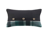 9 PCS Full Plaid Comforter Set with Bed Sheets Teal/Black B035P319866