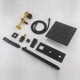 Hot sale matte black wall mounted bathroom complete shower set SHAE712MB
