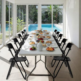 10 Pack Plastic Folding Chairs, Stackable Commercial Chairs, Portable Event Seats Indoor Outdoor for 31594765