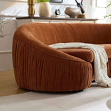 92.13 Inch Modern Design Curved Shaped Sofa Couch for Living Room,Upholstered Fabric 4-Seat Sofa No W2582P231486