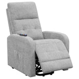 Grey Tufted Power Lift Recliner B062P153855