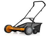 18-Inch 5-Blade Push Reel Lawn Mower with Grass Catcher, Manual Walk-Behind Mower with 4-Level 99467994