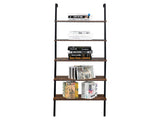 5-Layer Wall-Mounted Density Board Iron Frame Display Rack 23.62*11.81*70.87in Retro Brown with 95329862