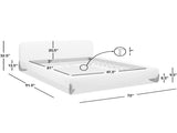Alpine Puffy Modern Platform Bed, Queen, Ivory White Boucle B2719P281849